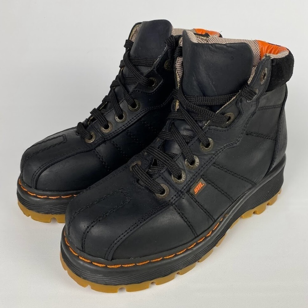 Steve Madden Steel Toe Boots 38 Work Construction Combat Non Slip Made in Spain